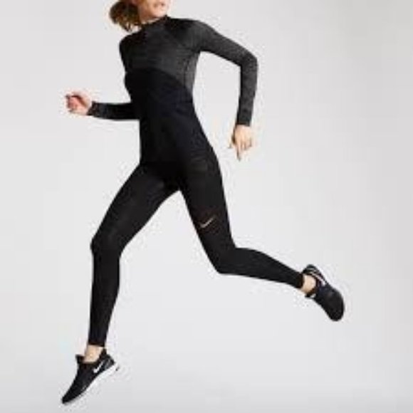 Nike Pro Warm Sparkle Long-Sleeve Top Sz M - Picture 5 of 7